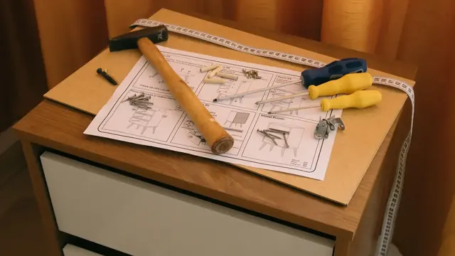 Cabinet repair work on a damaged door and frame in a Lexington KY kitchen